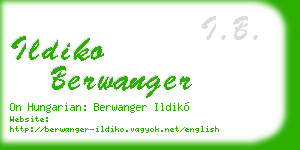 ildiko berwanger business card